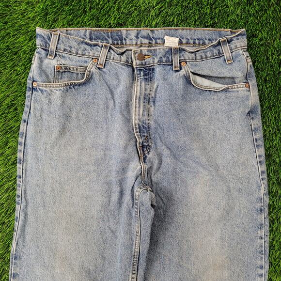 Vintage LEVIS 550 Baggy Straight Jeans 36x32 Faded Medium-Wash - Picture 12 of 16